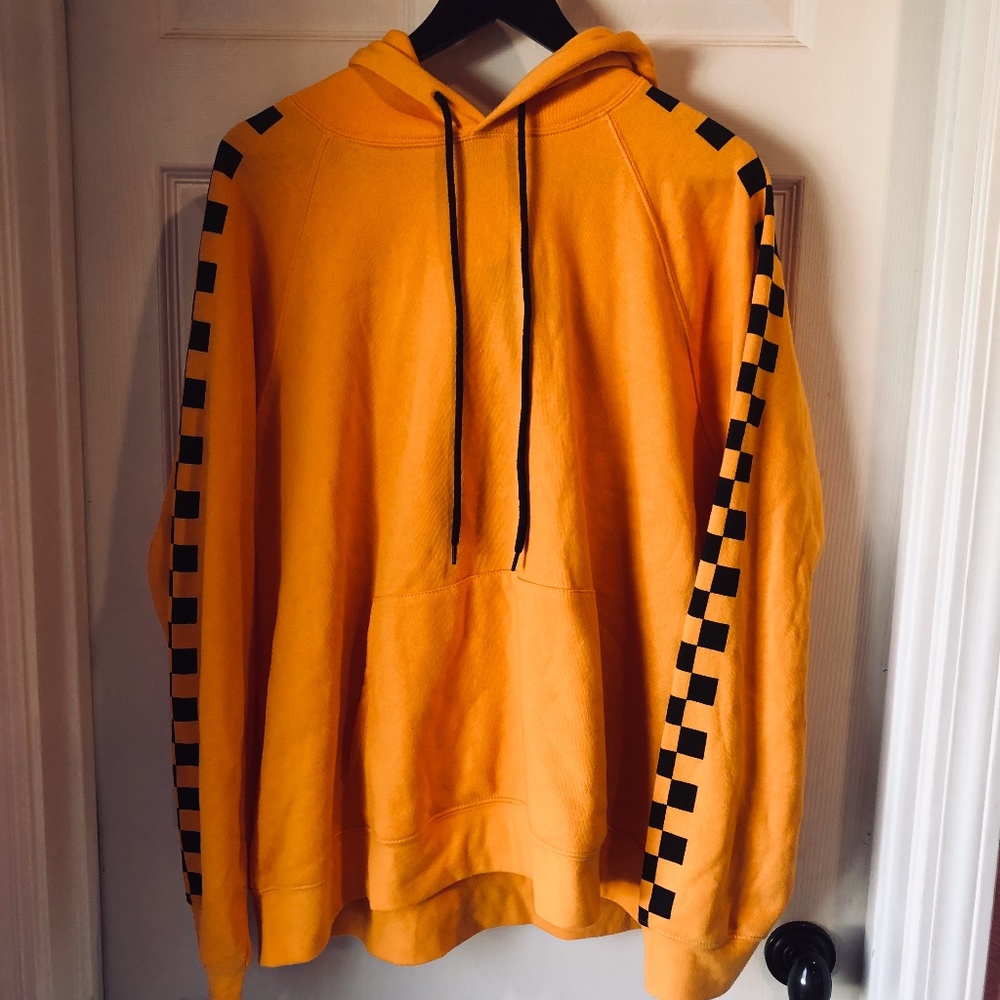 Orange Checkered Hoodie